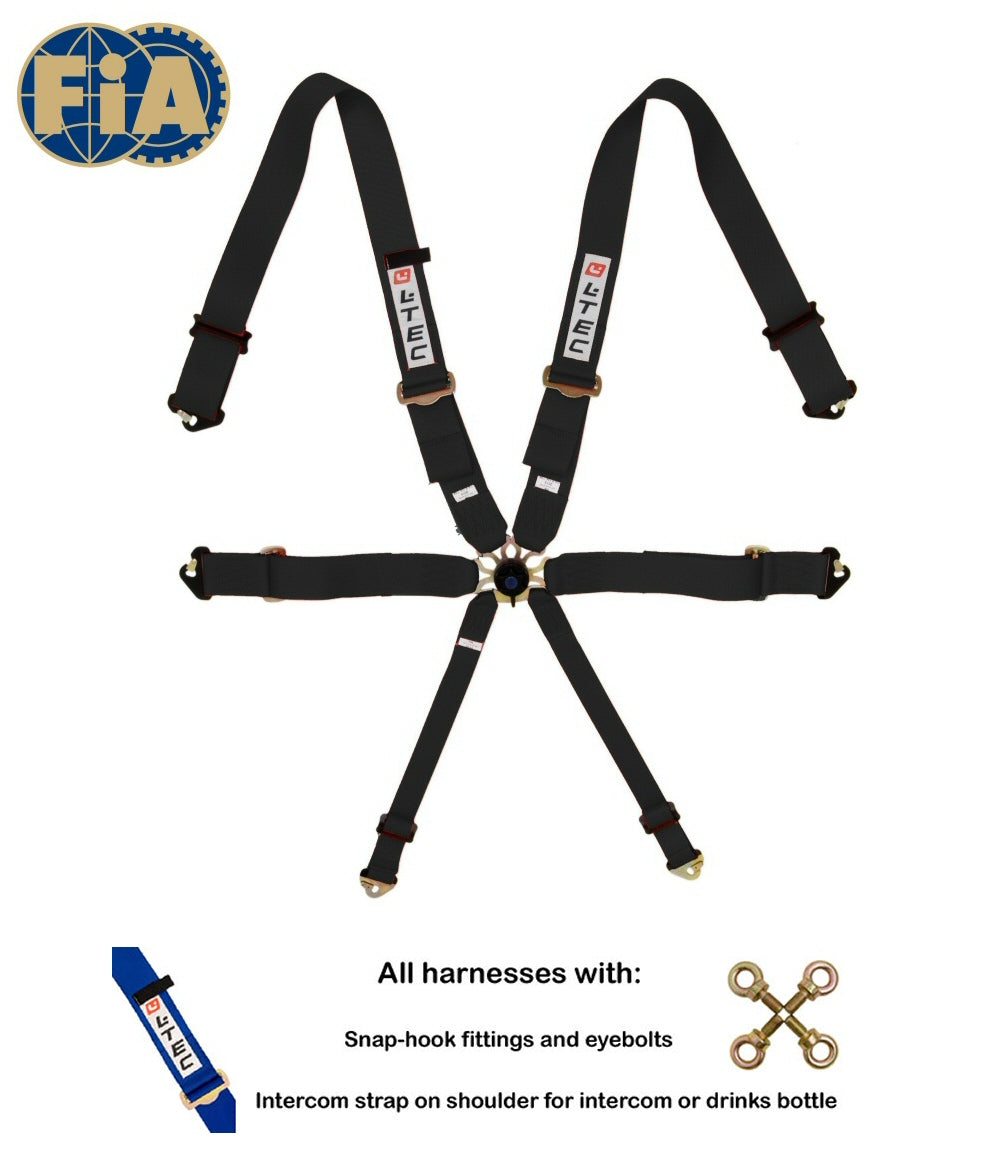 Image of LTEC 6-Point FIA Seatbelt Magnum Full 3 Inch Black