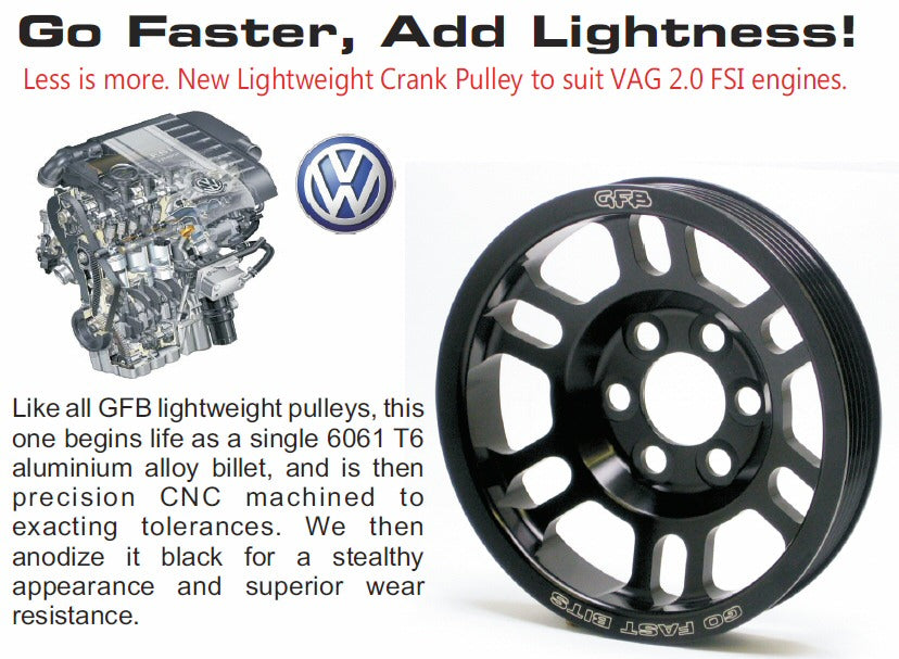 Image of VW Golf/Passat / Audi A3/TT 2.0 FSI Light Crank Pulley [GFB]