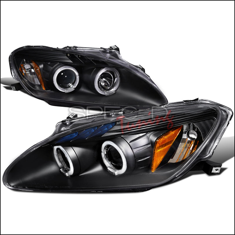 Image of Honda S2000 04-09 AP2 zwarte projectorkoplampen + Angel Eyes