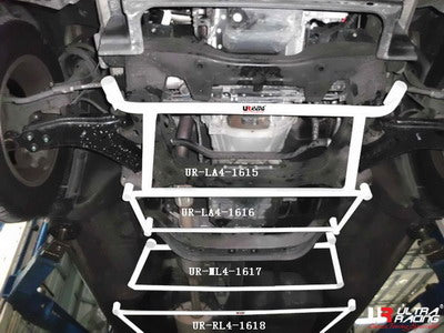 Image of Hyundai H1 07+ 2.5D UltraRacing 4-Point Mid Lower Brace