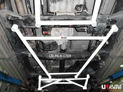 Image of Isuzu D-Max 3.0D 02+ UltraRacing 4-Point Mid Lower Brace