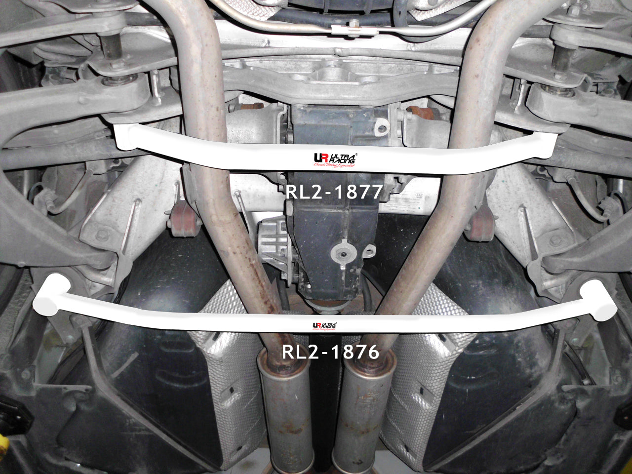 Image of Audi A8/S8 03-10 D3 UltraRacing 2P Rear Lower Tiebar 1876