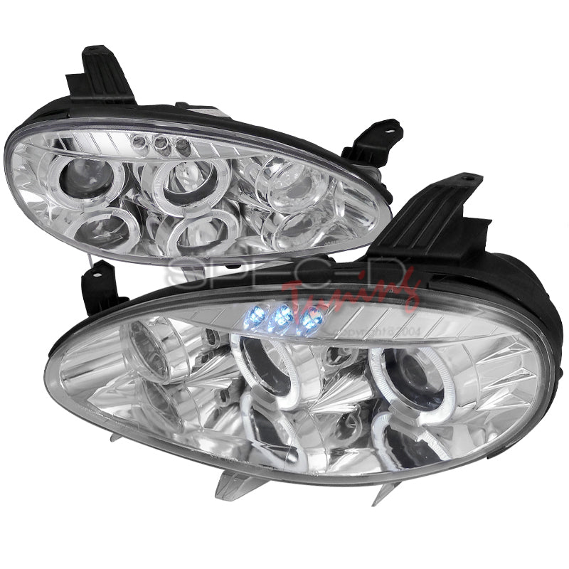 Image of Mazda MX5 01-05 Halo Style projectorkoplampen Chroom + LED