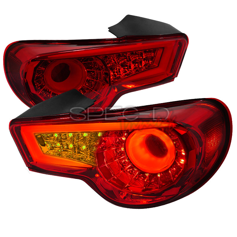 Image of Toyota GT86 / Subaru BRZ Chroom/Rode LED-achterlichten [SR]