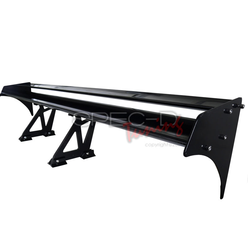 Image of Universal Double Deck Alu Non Adjustable Spoiler Black 132cm