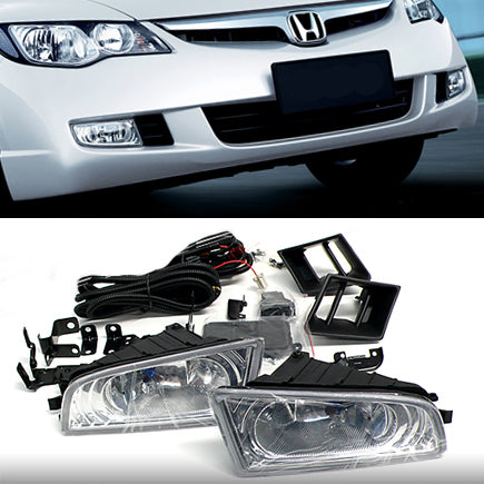 Honda-Civic-06-09-FD-4D-Oem-Fog-Lights-Clear