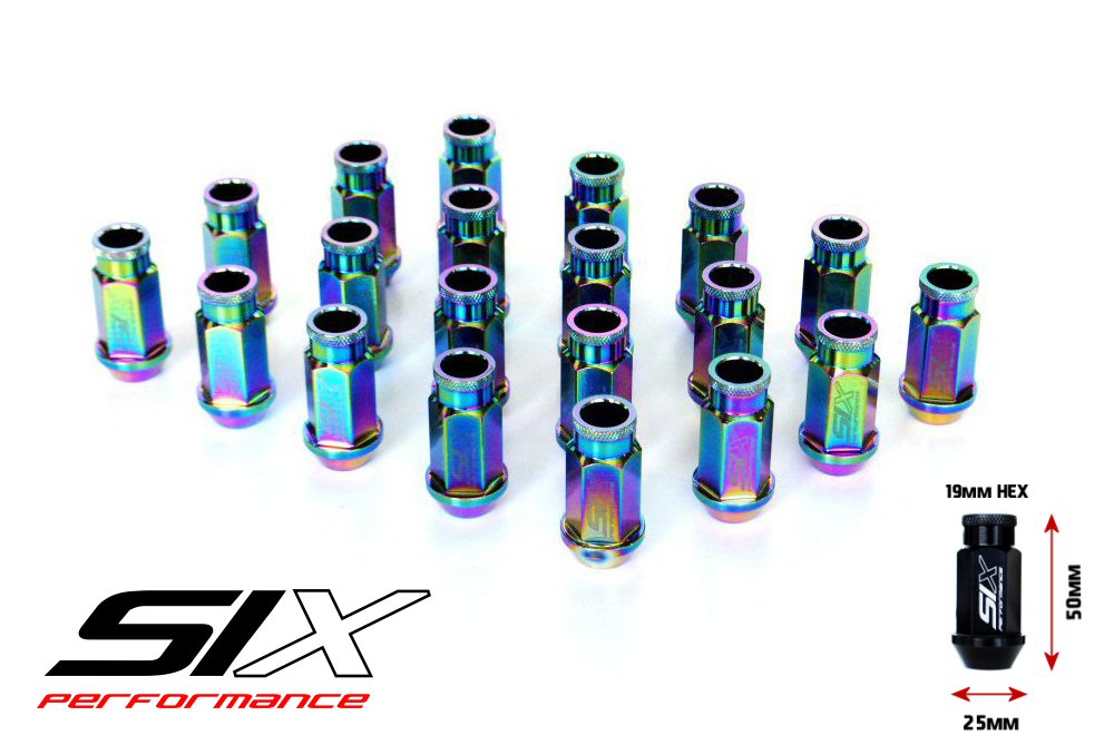 SIX-Lightweight-ALU7075-Lug-Nuts-50mm-12x1.50-Neo-Chrome-V2