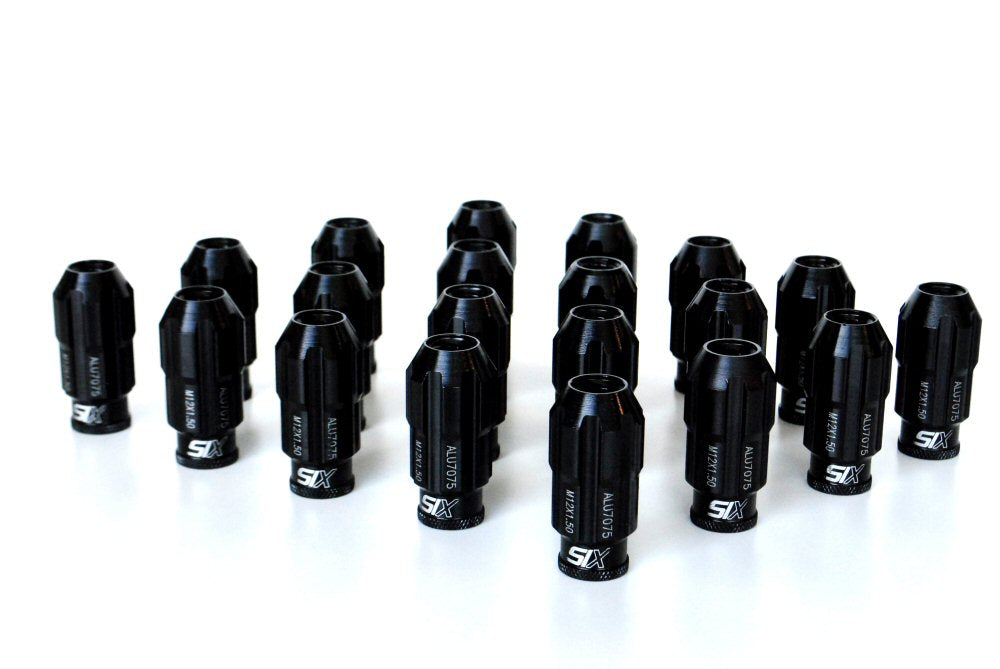 SIX-Lightweight-ALU7075-Lug-Nuts-12x1.50-Black-Anti-Theft-V3
