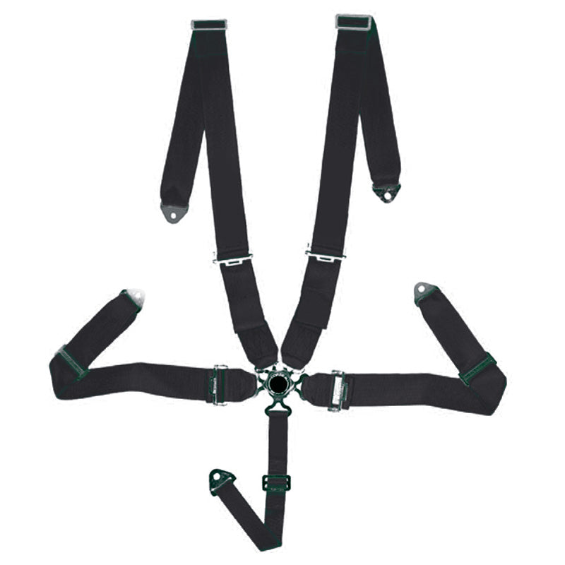 Image of Universal 5-Point Race Harness/Belt 3 Inch Black + E-Mark