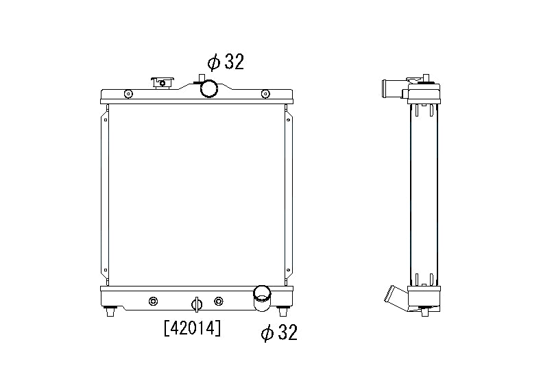 Honda-Civic/Delsol-92-00-DOHC-32mm-Neck-Koyo-Radiator-53mm
