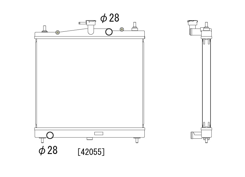 Nissan-March-/-Micra-K12-02-07-CR12E-Koyo-Alu-Radiator-36mm