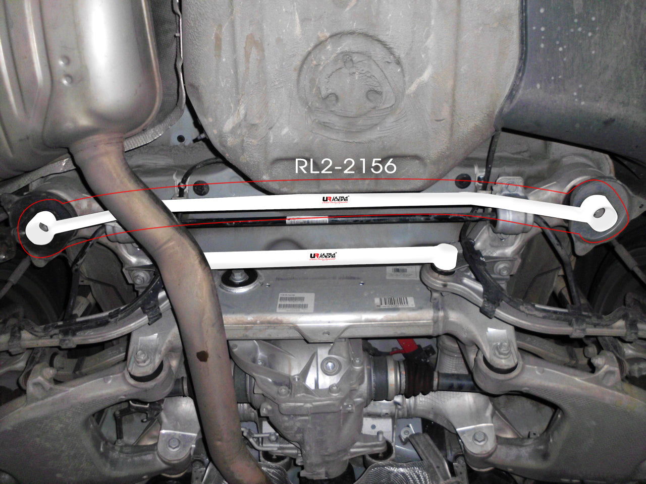 Image of BMW 528i F10 10+ UltraRacing 2P Rear Lower Bar 2156