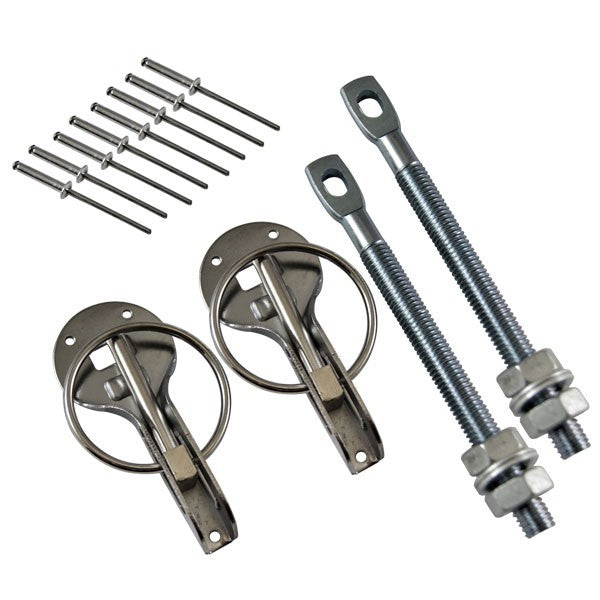Image of RRS Universal Dakar ALU Hood/Bonnet Pins/Fasteners Silver