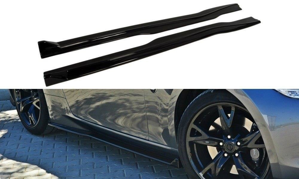 Image of Side Skirts Diffusers Nissan 370Z - Gloss Black