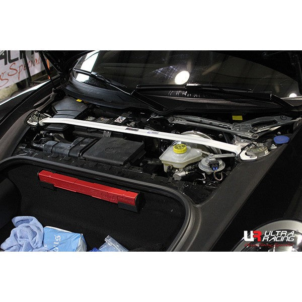 Image of Porsche Cayman 981 14+ UltraRacing 2P Front Upper Strut Bar