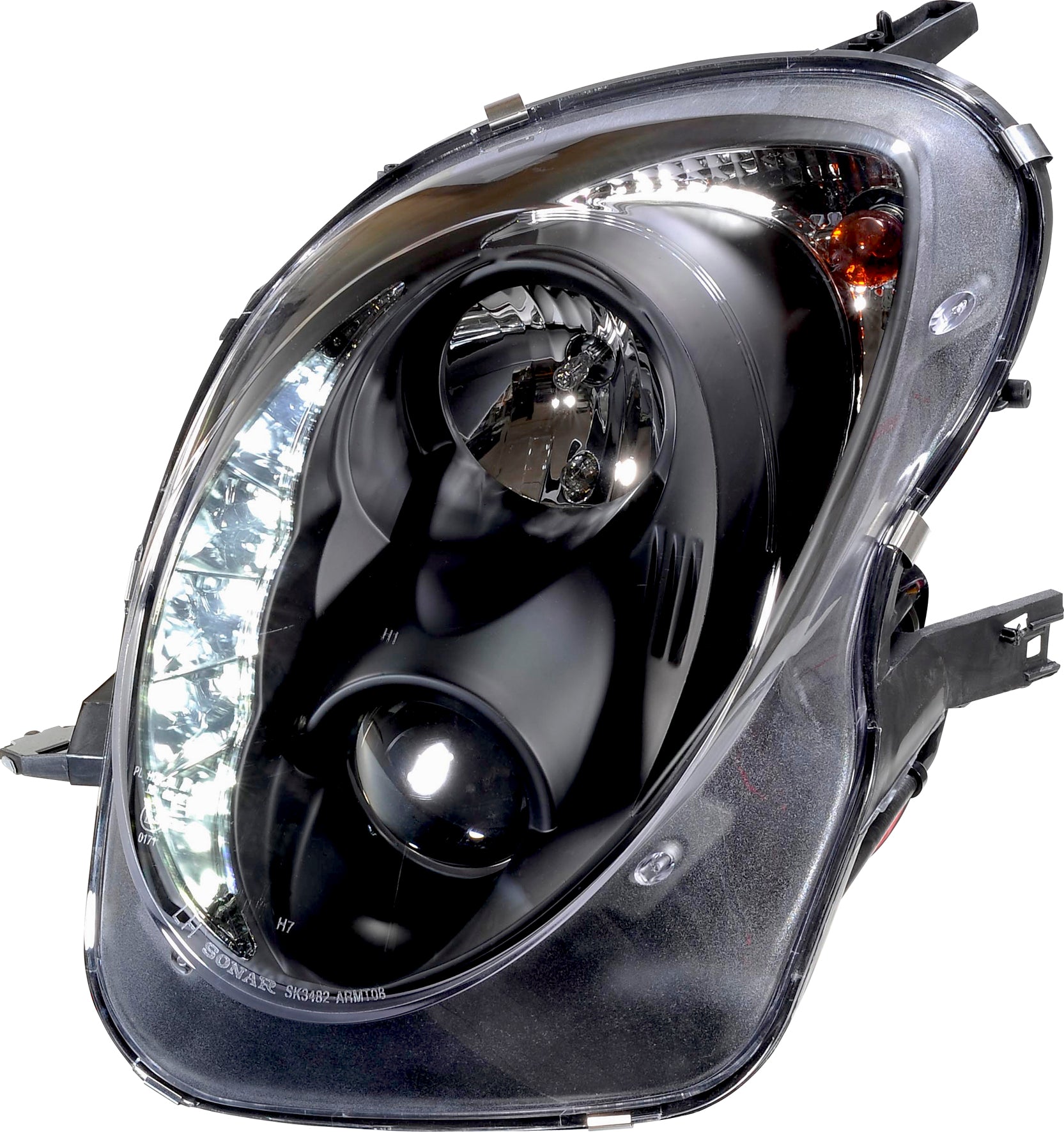 Image of Alfa Romeo Mito 08+ Headlights Set DRL Black