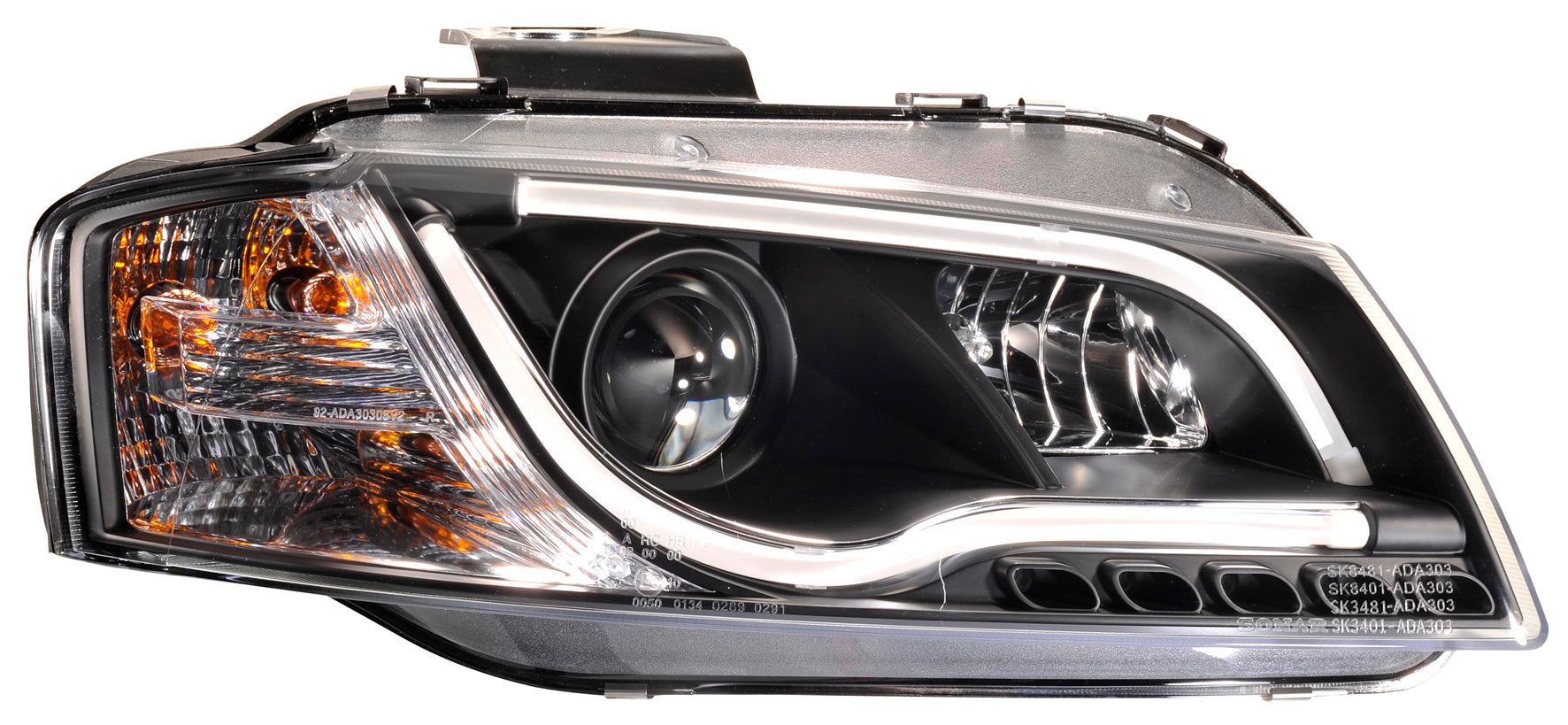 Image of Audi A3 8P 03-08 Headlights Set Black V1