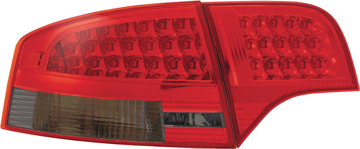 Audi-A4-4D-B7-05-08-LED-Taillights-Set-Red/Smoke