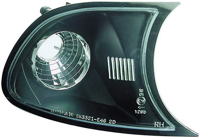 Image of BMW 3 E46 2D 99-02 Front Indicator Lights Black V2