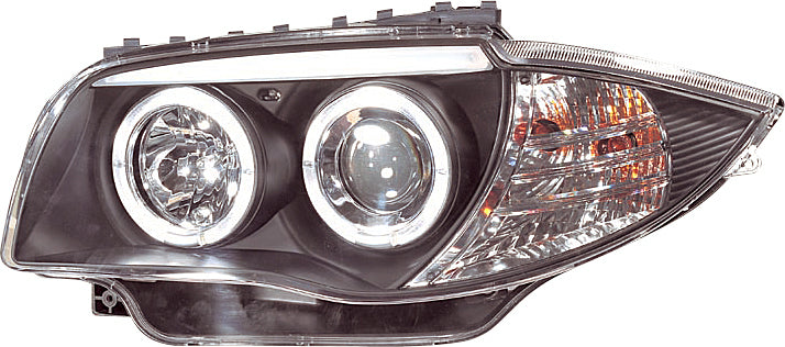 BMW-1-E87-04-11-Headlights-Set-Black