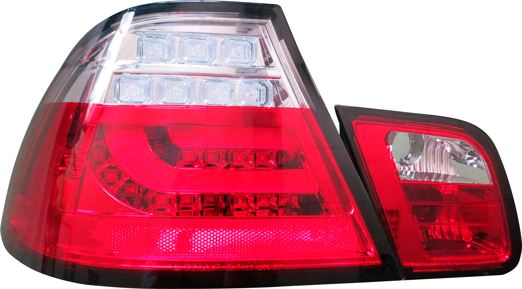 Image of BMW 3 E46 2D 99-02 LED Taillights Set Red/Clear