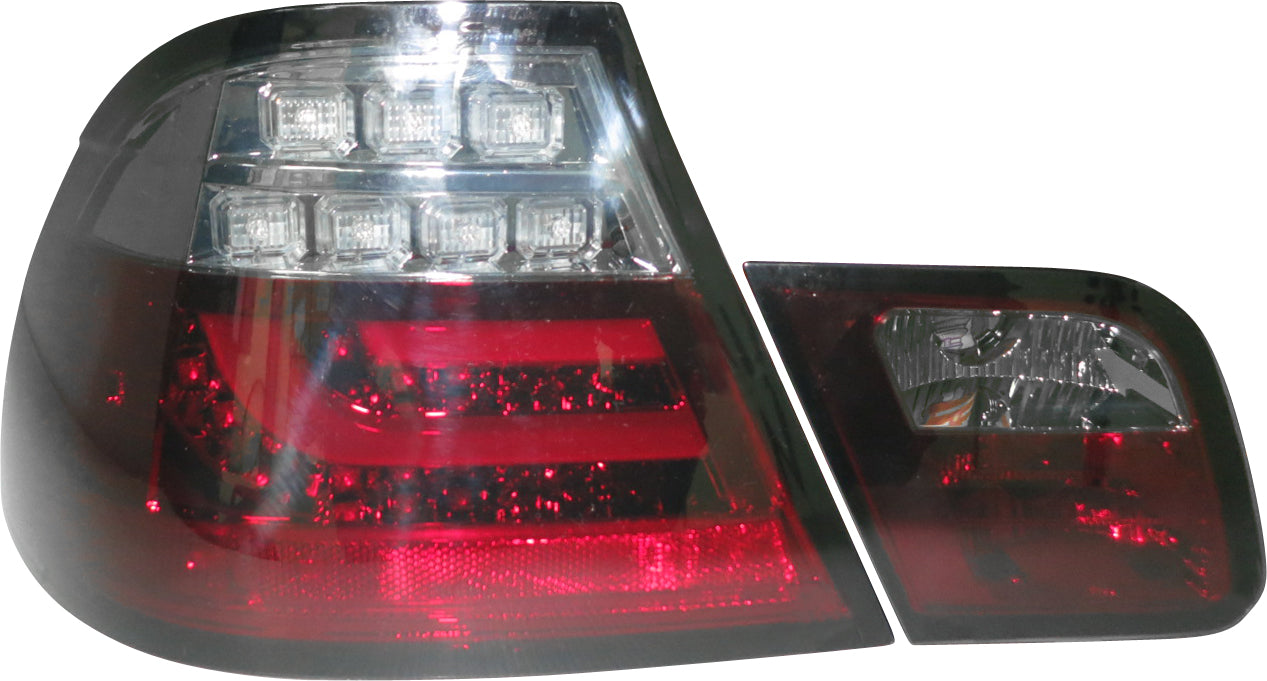Image of BMW 3 E46 2D 99-02 LED Taillights Set Red/Smoke