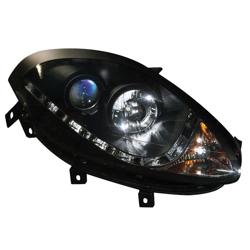 Image of Fiat Bravo 07+ Headlights Set DRL Black