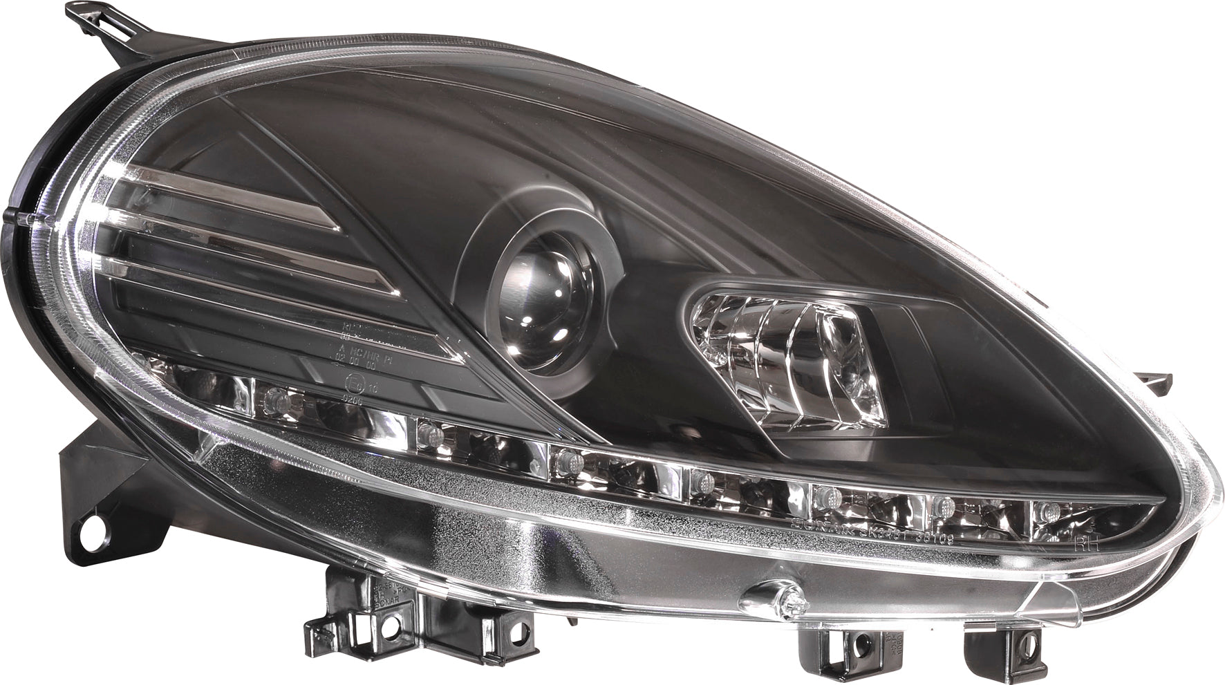 Fiat-Punto-Evo-09+-Headlights-Set-DRL-Black