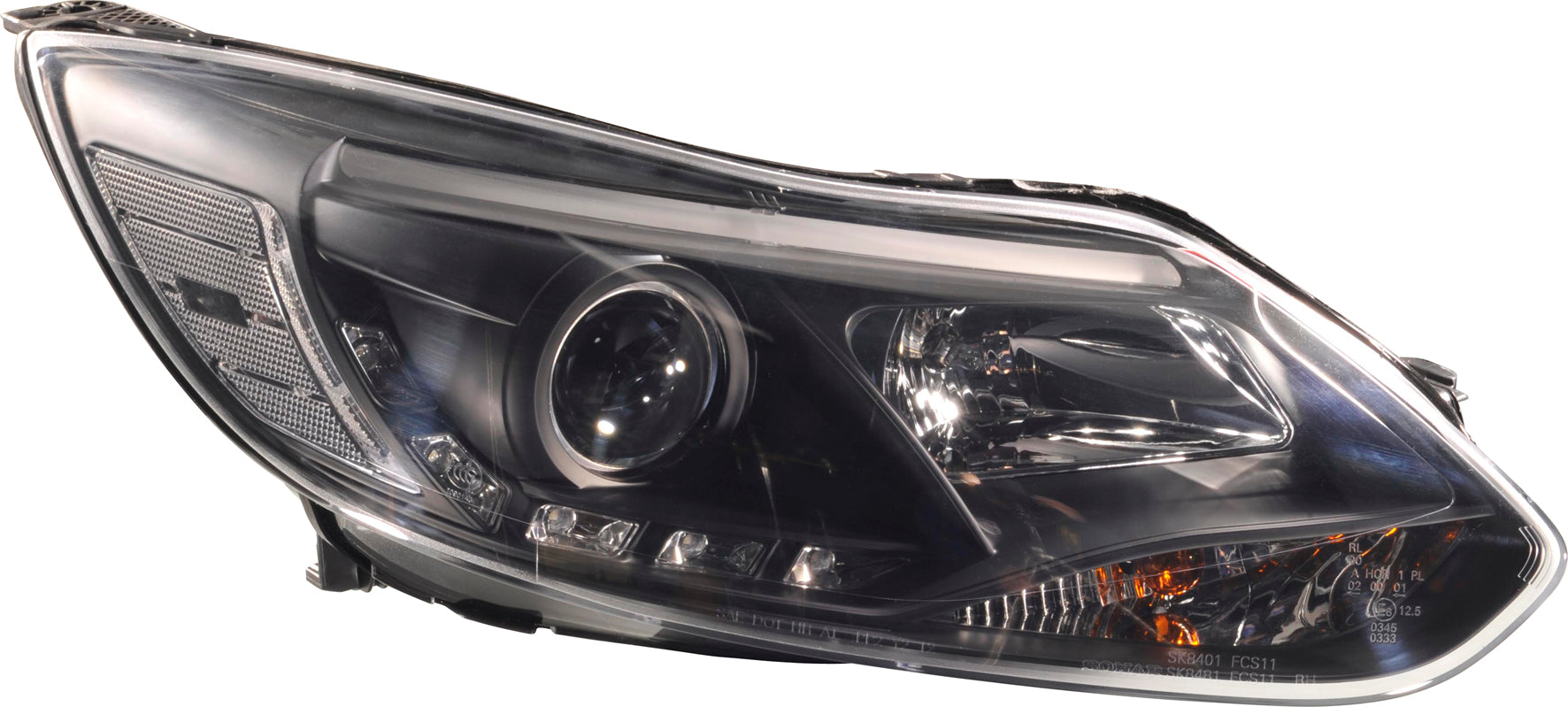 Ford-Focus-Mk3-12+-Headlights-Set-Black-(Electric)