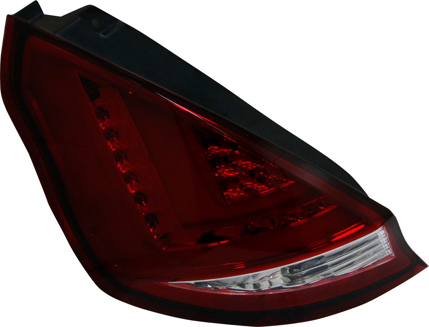 Image of Ford Fiesta Mk6 08-12 LED Taillights Set Red/Clear