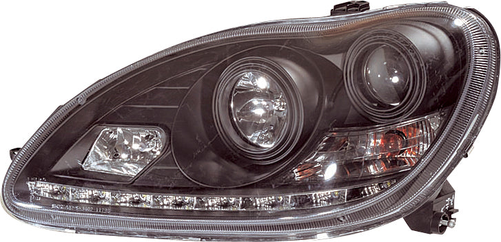 Image of Mercedes S-Class W220 01-05 Headlights Set Black (HID type)