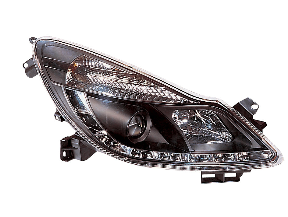 Opel-Corsa-D-06-10-Headlights-Set-DRL-Black