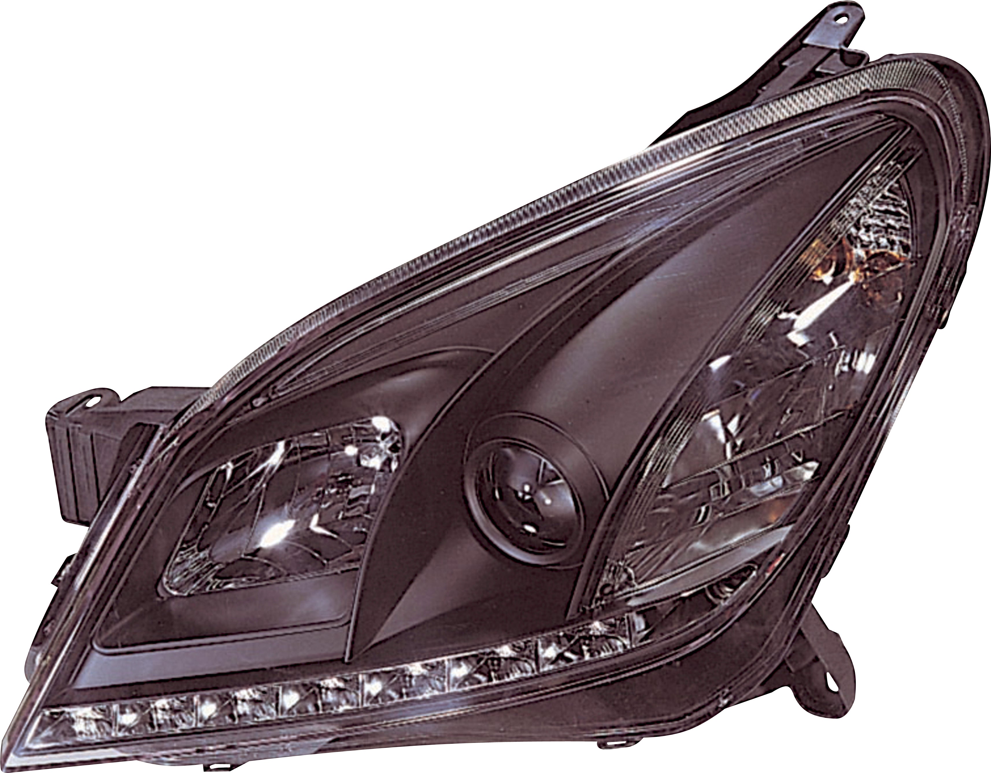 Image of Opel Astra H 04-07 Koplampenset Zwart V2