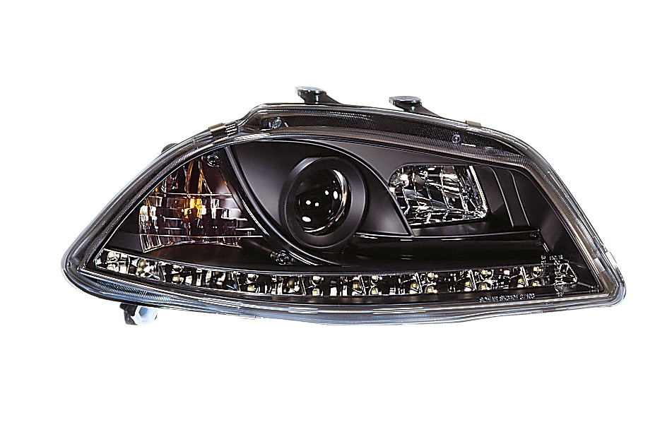 Image of Seat Ibiza/Cordoba 6L 02-08 Headlights Set DRL Black