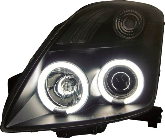 Image of Suzuki Swift 05-11 koplampenset zwart met CCFL