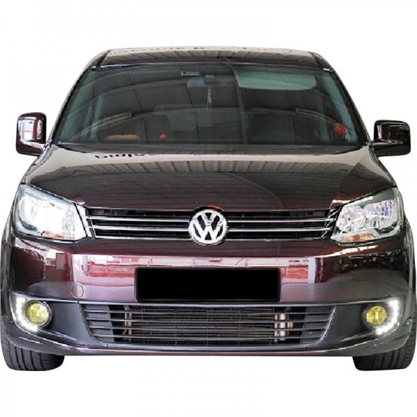 Image of VW Touran / Caddy 10+ DRL Bumper Grill Set (for OE fog hole)