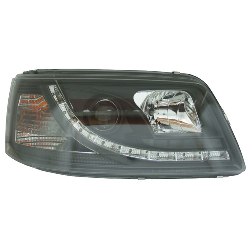 Image of VW Transporter T5 03+ Koplampenset DRL Zwart
