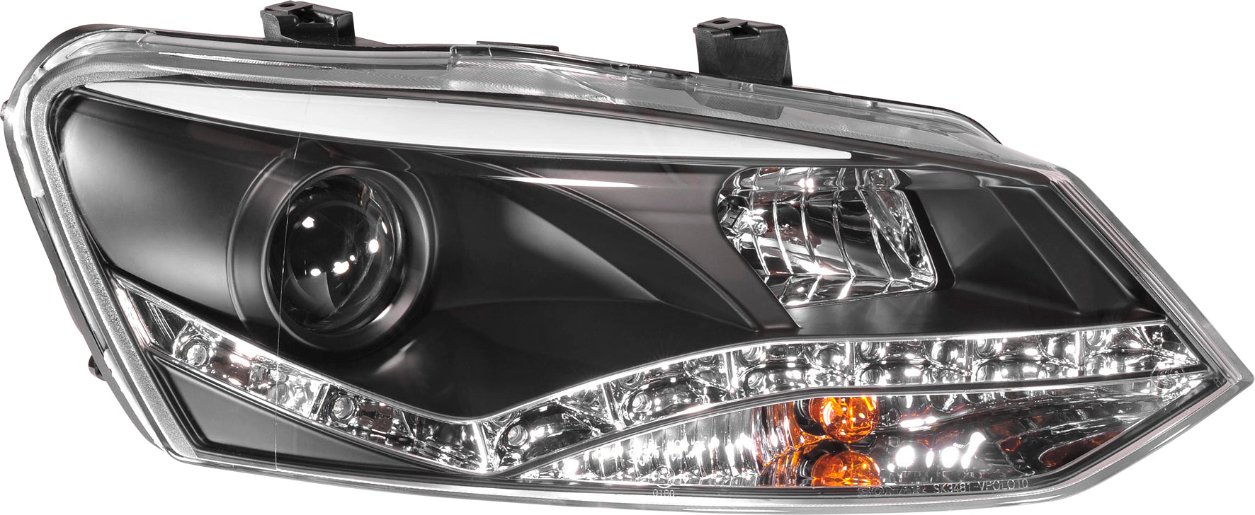 Image of VW Polo 6R 10+ Koplampenset DRL Zwart