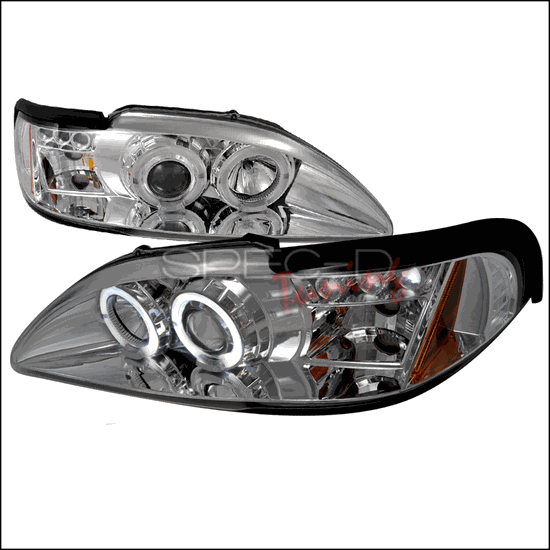Image of Ford Mustang 94-98 dubbele halo LED-projectorkoplampen