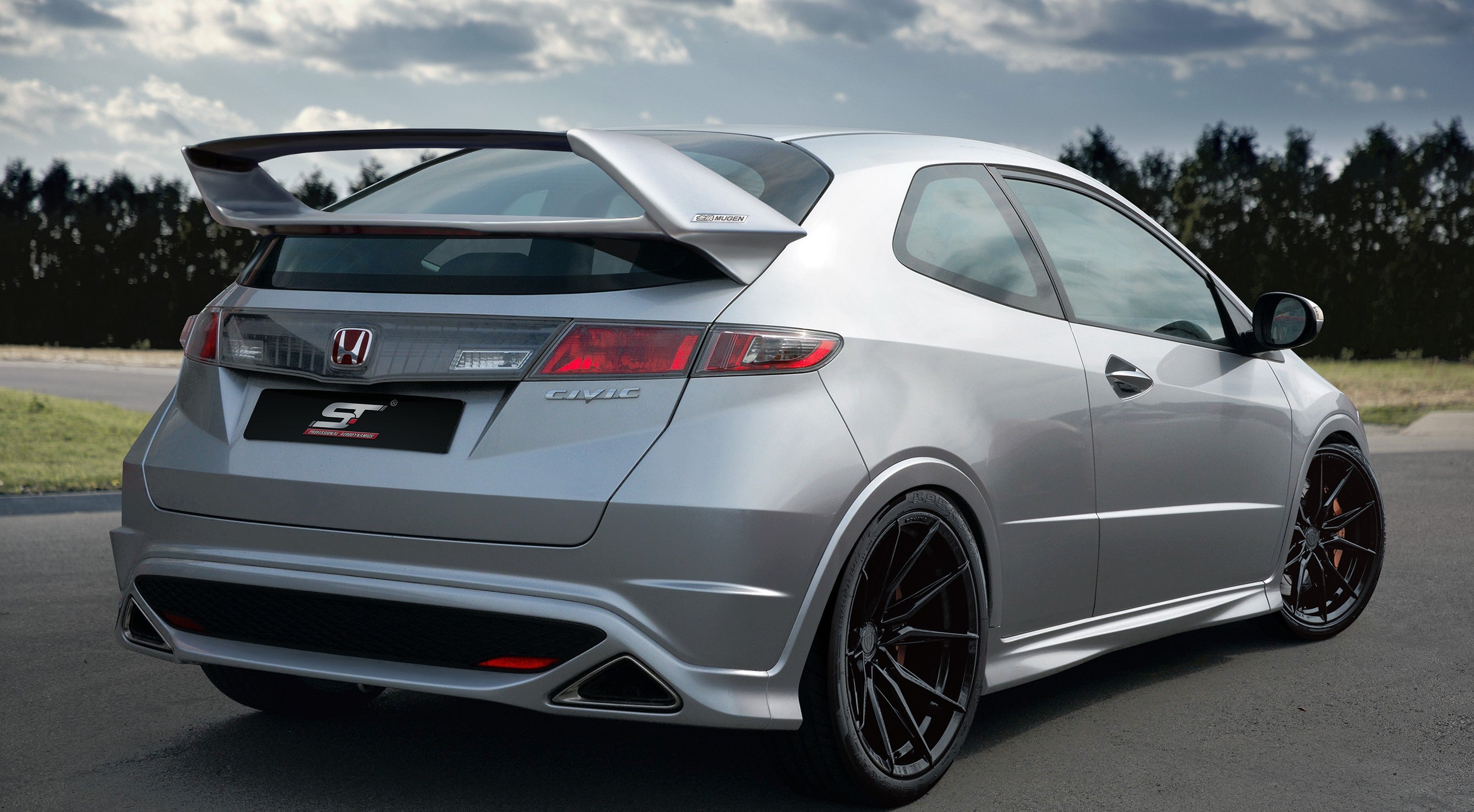 Honda-Civic-06-11-FK/FN/FN2-HB-Mugen-Style-Rear-Spoiler