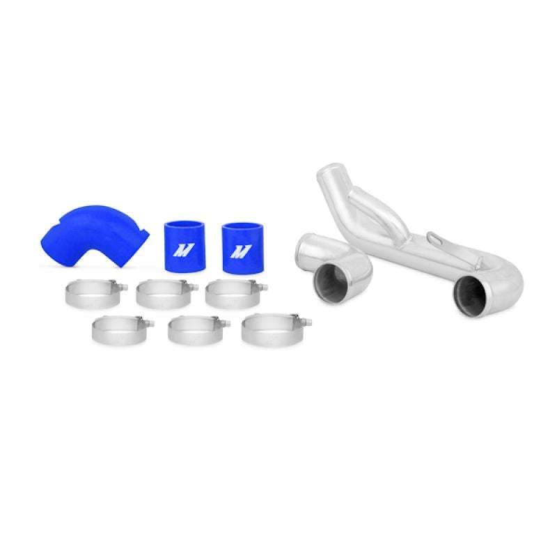 Mitsubishi EVO X Lower Intercooler Pipe Kit Blue Mishimoto