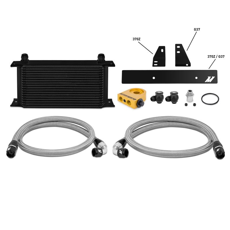 Nissan-370Z/G37-Oil-Cooler-Kit-Thermostatic-Black-Mishimoto