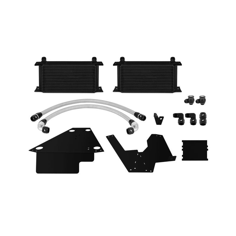Mitsubishi EVO X Oil Cooler Kit Silver Black Mishimoto