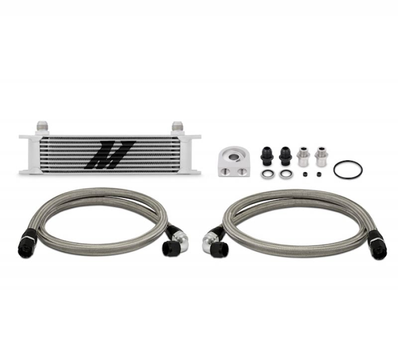 Image of Universal Oil Cooler Kit 10 Row Silver Mishimoto