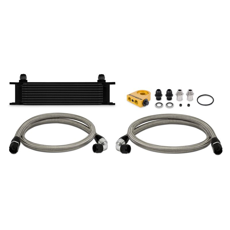 Image of Universal Thermostatic Oil Cooler 10 Row Black Mishimoto