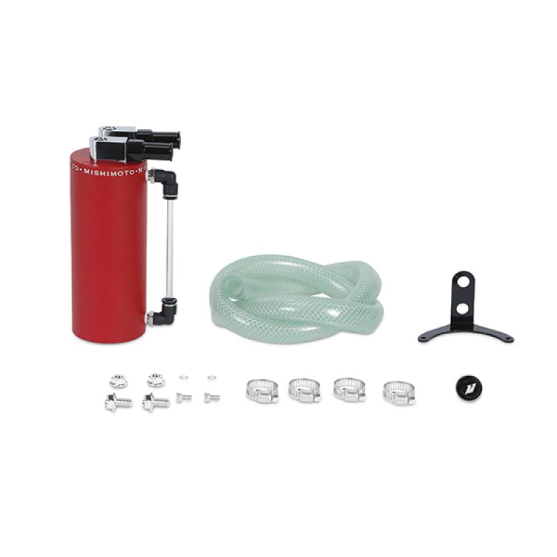 Image of Universal Aluminum Oil Catch Can - Small Red Mishimoto