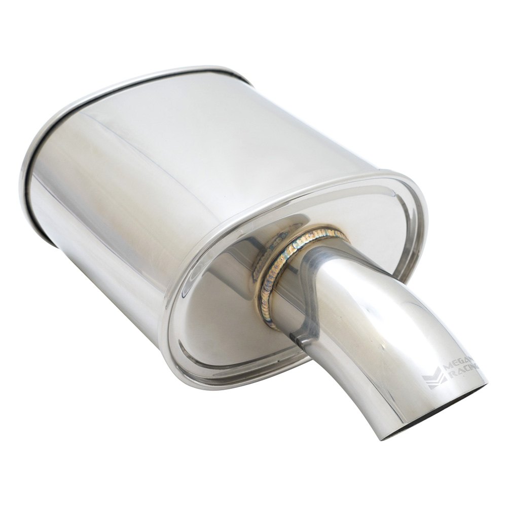 Image of M-FG 2.5 Inch Megan Racing Uni Muffler Curved 3.5 SS Tip
