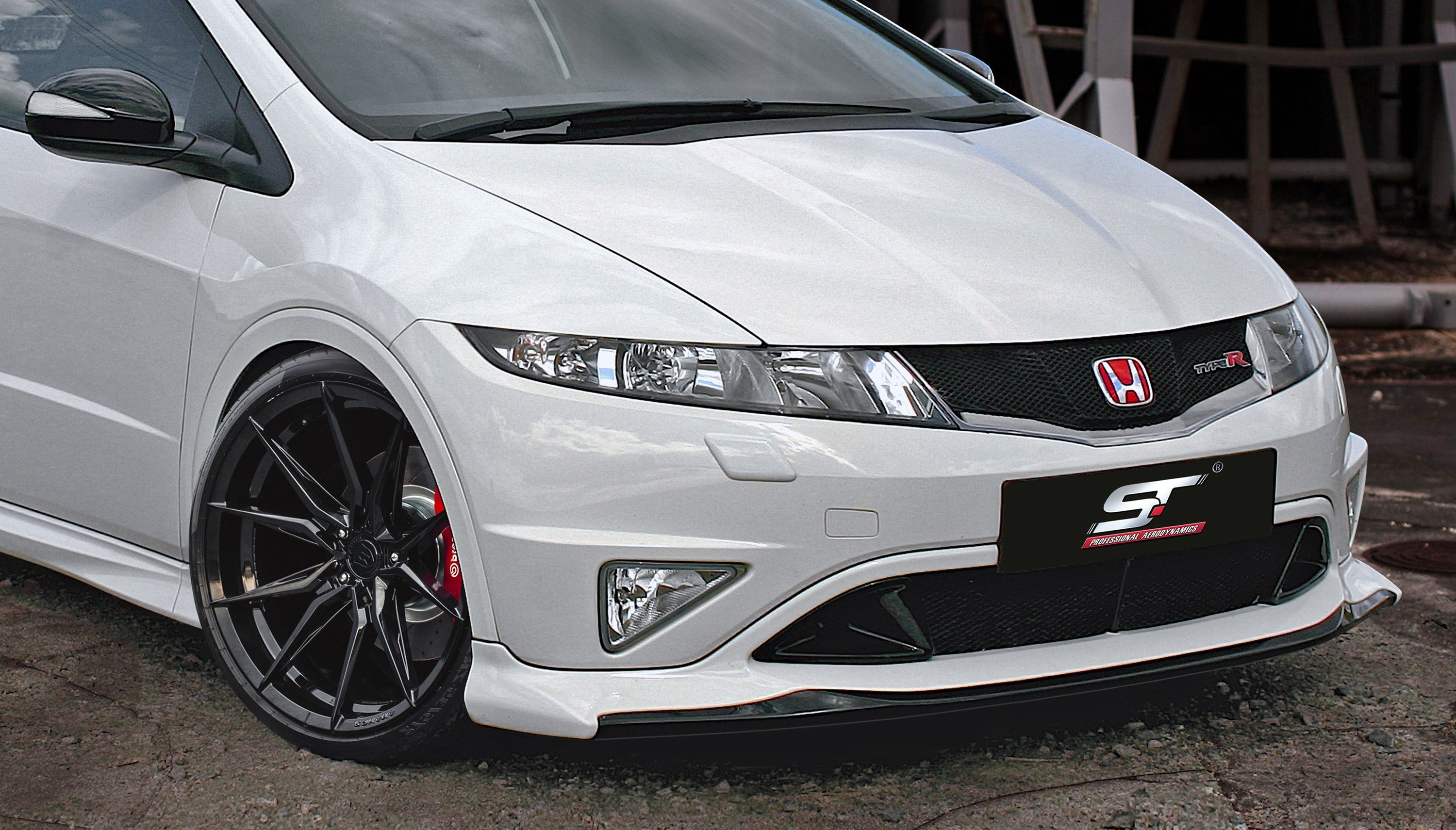 Honda-Civic-06-11-FK/FN/FN2-HB-Front-Underbumper-Spoiler-(4P