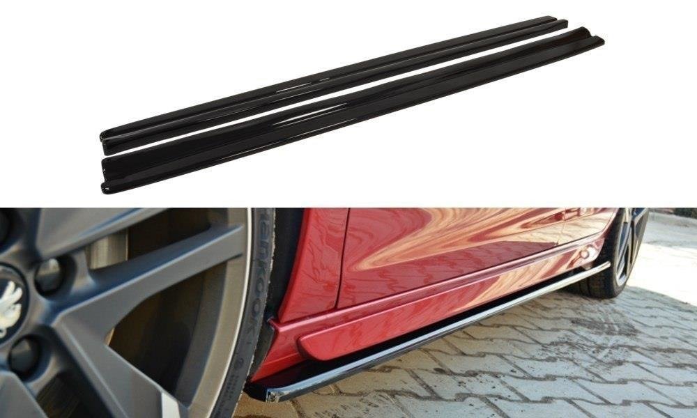 Image of Side Skirts Diffusers Peugeot 308 Ii GTi - Gloss Black