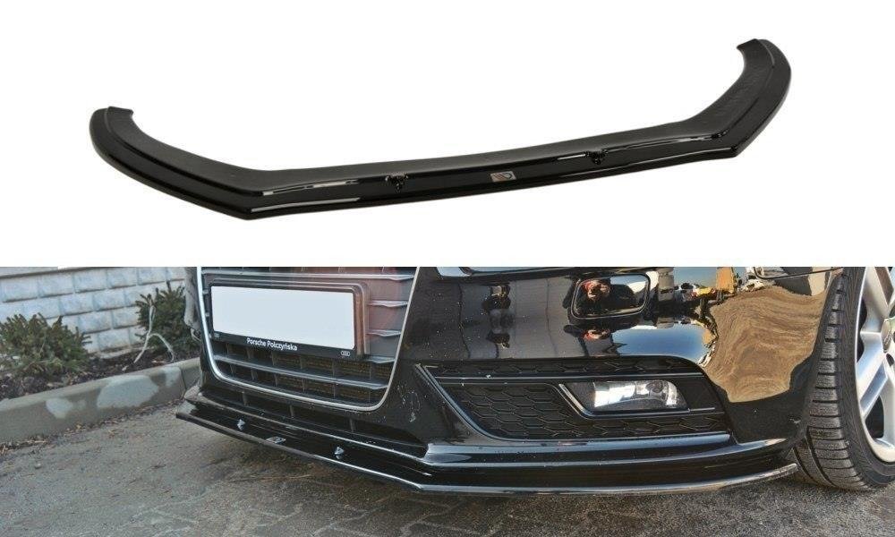 Image of Front Splitter V.1 Audi A4 B8 FL - Textured